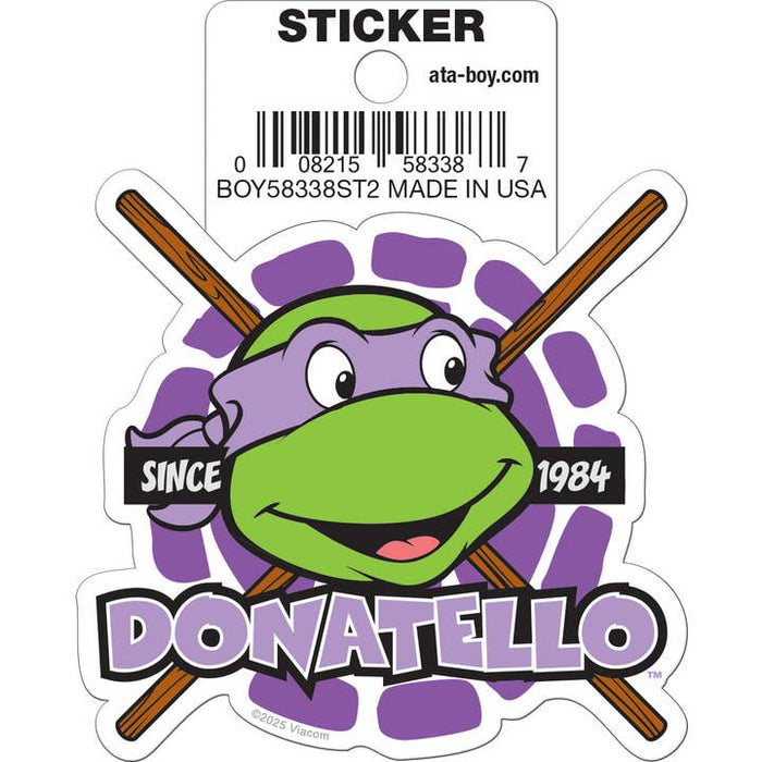 Teenage Mutant Ninja Turtles: Donatello Head Die Cut Vinyl Sticker - 3" - for just $3! 