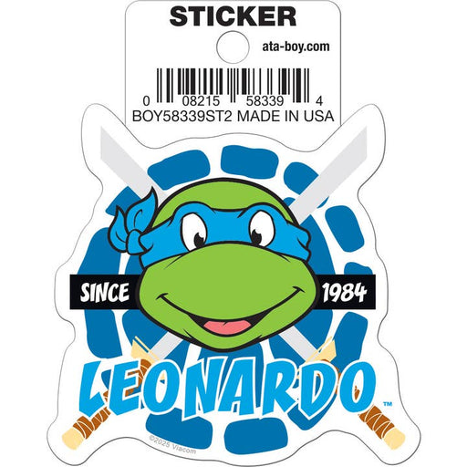 Teenage Mutant Ninja Turtles: Leonardo Head Die Cut Vinyl Sticker - 3" - for just $3! 