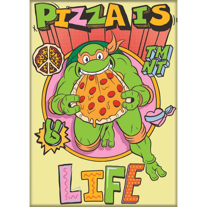 Ata-Boy Magnets: Refrigerator Magnet - 2.5" x 3.5" - Teenage Mutant Ninja Turtles - Mikey - Pizza Is Life - for just $4.49! 