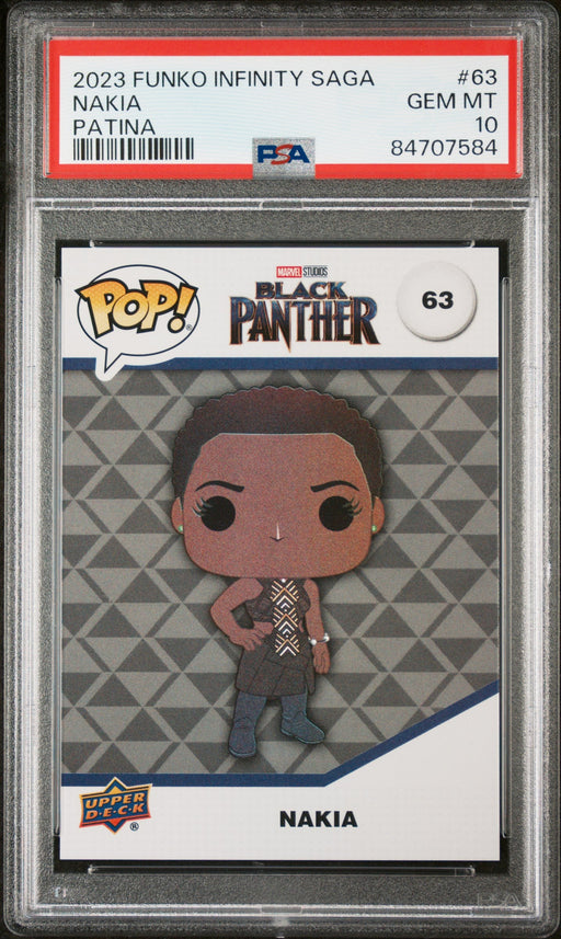 2023 UPPER DECK FUNKO POP MARVEL  NAKIA PATINA #63  PSA 10 - for just $54! 