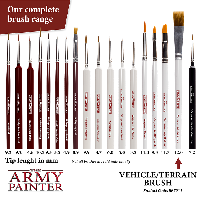 Army Painter Tools: Wargamer Brush - Vehicle & Scenery - for just $10! 