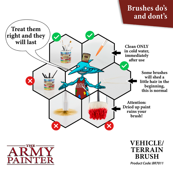 Army Painter Tools: Wargamer Brush - Vehicle & Scenery - for just $10! 