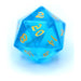 Gem Stone Single D20 Dice - Clear Blue Glass - Premium Single D20 - Just $26.99! Shop now at Retro Gaming of Denver