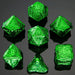Solid Metal Druid Polyhedral Dice Set - Green - Premium Polyhedral Dice Set - Just $39.99! Shop now at Retro Gaming of Denver
