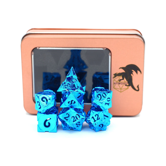 Morning Star Hollow Polyhedral Dice Set - Shiny Blue - Premium Polyhedral Dice Set - Just $79.99! Shop now at Retro Gaming of Denver