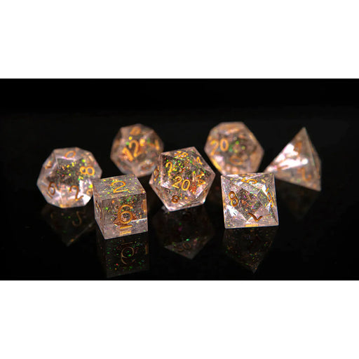 Captured Magic Hand Sanded Sharp Edge Resin - Crystal - Premium Polyhedral Dice Set - Just $39.99! Shop now at Retro Gaming of Denver