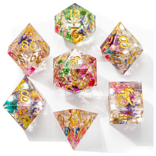 Captured Magic Hand Sanded Sharp Edge Resin - Essence of Spring - Premium Polyhedral Dice Set - Just $49.99! Shop now at Retro Gaming of Denver