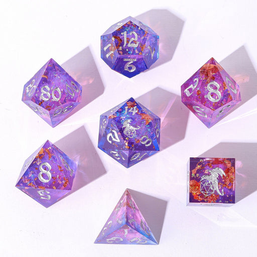 Captured Magic Hand Sanded Sharp Edge Resin - Gilded Storm - Premium Polyhedral Dice Set - Just $44.99! Shop now at Retro Gaming of Denver