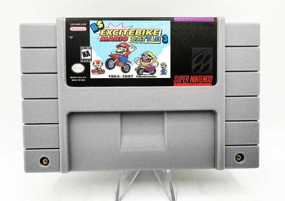 BS Excitebike: Mario Battle 3 (Super Nintendo Reproduction Game) - for just $24.99! 