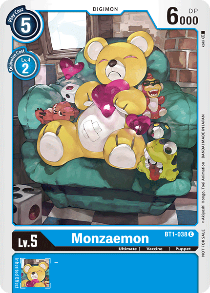 Monzaemon [BT1-038] (Tournament Pack) [Release Special Booster Ver.1.0 Promos] - Just $0.09! Shop now at Retro Gaming of Denver