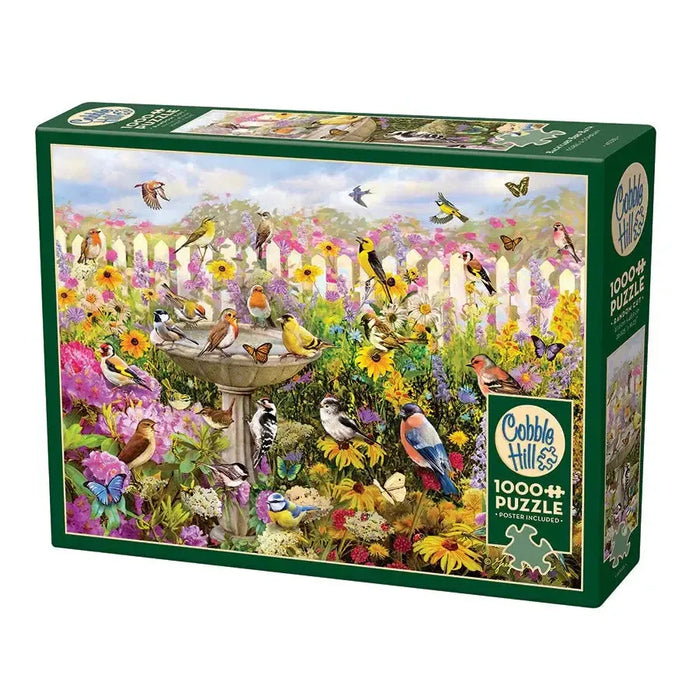 Backyard Bird Bath 1000 Piece Jigsaw Puzzle Cobble Hill - for just $19.99! 