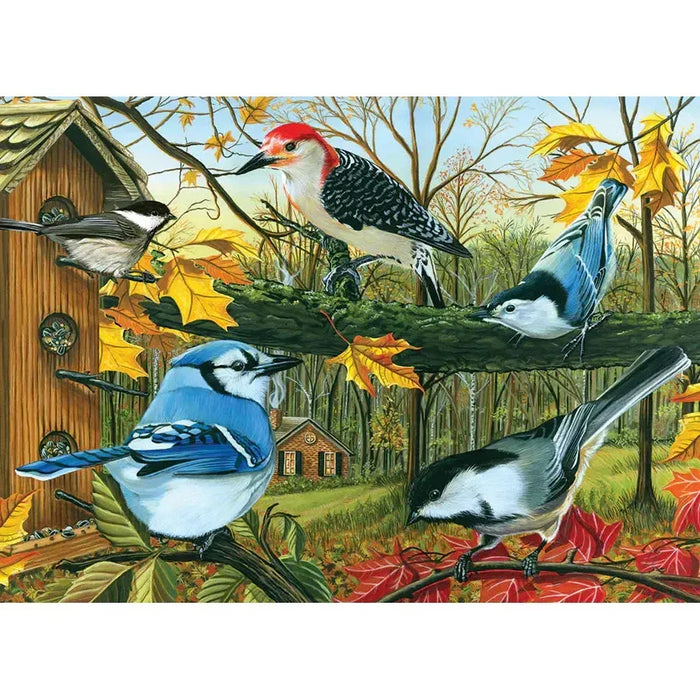 Backyard Feeder 1000 Piece Jigsaw Puzzle Jack Pine - for just $14.99! 
