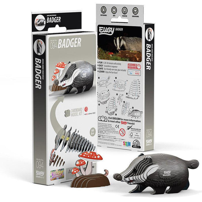 Badger 3D Cardboard Model Kit Eugy - for just $11.99! 