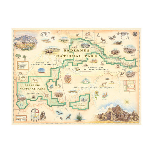 Badlands 1000 Piece Jigsaw Puzzle Xplorer Maps - for just $24.99! 