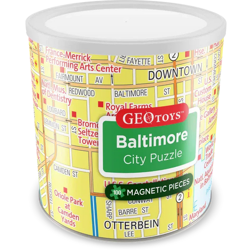 Baltimore City 100 Piece Magnetic Jigsaw Puzzle Geotoys - for just $11.99! 