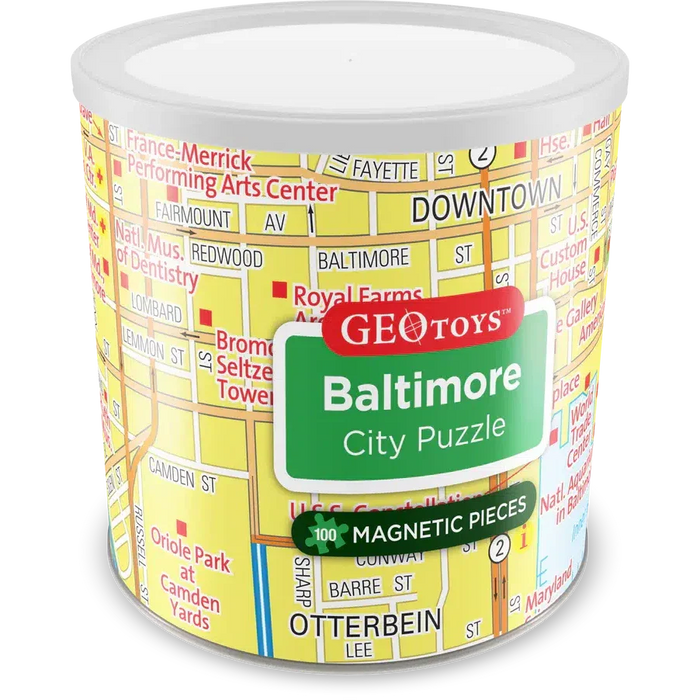 Baltimore City 100 Piece Magnetic Jigsaw Puzzle Geotoys - for just $11.99! 