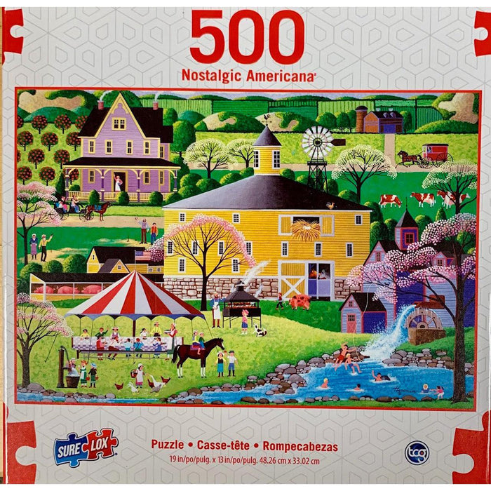 Barbecue at the Round Barn Americana 500 Piece Jigsaw Puzzle Sure Lox - for just $14.99! 