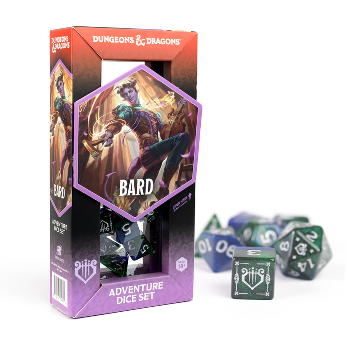 D&D Adventure Dice Set - Bard Edition | Blue/Green 15pc Collection - for just $24.99! 
