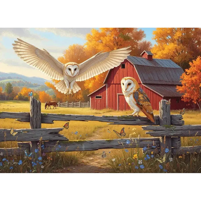 Barn & Owls 500 Piece Jigsaw Puzzle Cobble Hill - for just $27.99! 