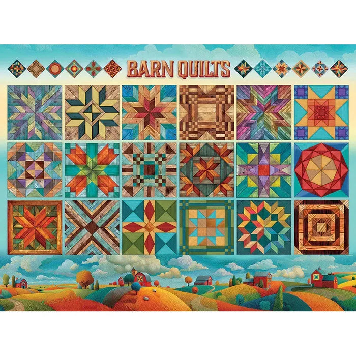 Barn Quilts 275 Large Piece Jigsaw Puzzle Cobble Hill - for just $17.99! 