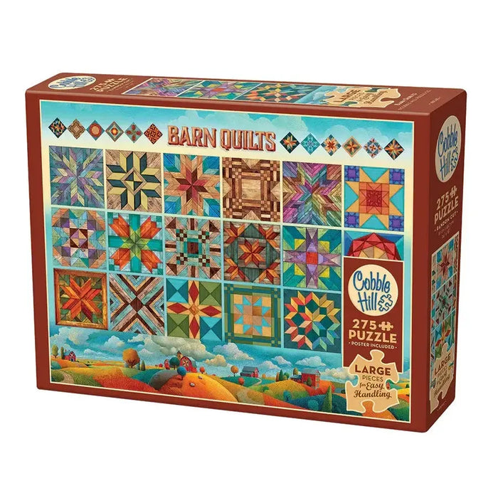 Barn Quilts 275 Large Piece Jigsaw Puzzle Cobble Hill - for just $17.99! 