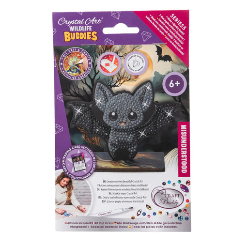 Bat "Misunderstood" Crystal Art Buddies Kit Craft Buddy - for just $5.99! 