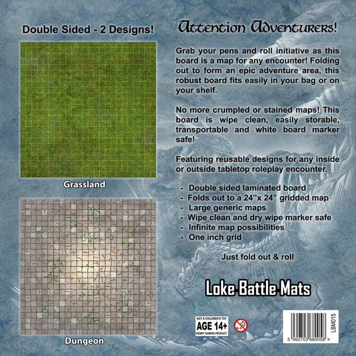 Battle Map Board - Dungeon & Grassland - for just $22.99! 