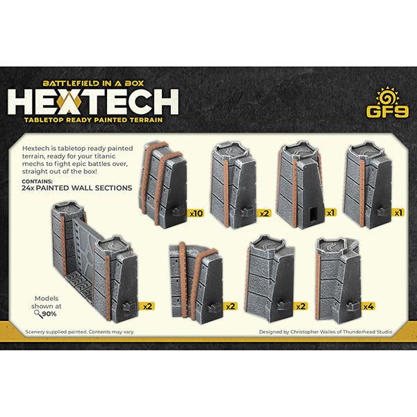 Battlefield in a Box: HexTech - Trinity City - Fortress Walls (Grey) - for just $40! 