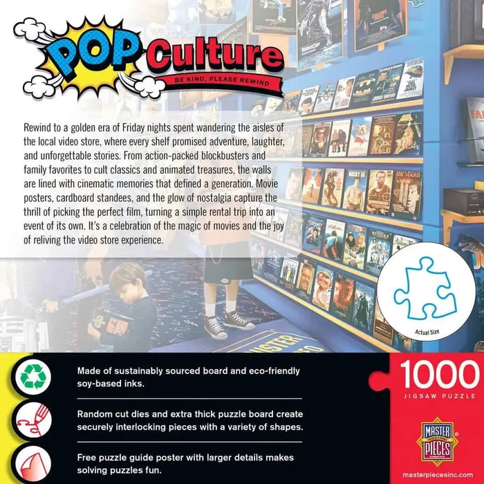 Be Kind, Please Rewind Pop Culture 1000 Piece Jigsaw Puzzle MasterPieces - for just $17.99! 