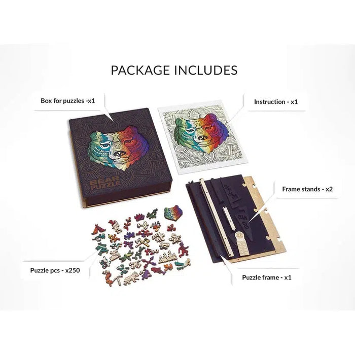 Bear 250 Piece Wooden Jigsaw Puzzle Geek Toys - for just $99.99! 