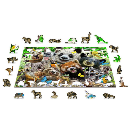 Bear Paradise 300 Piece Wood Jigsaw Puzzle Wooden City - for just $24.99! 