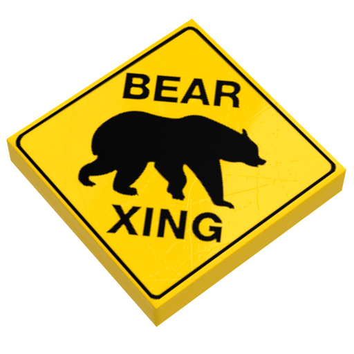 Bear Xing Sign (LEGO) - Premium  - Just $1.50! Shop now at Retro Gaming of Denver