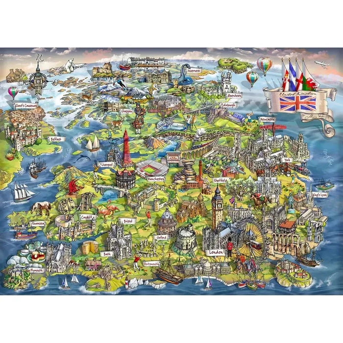 Beautiful Britain 1000 Piece Jigsaw Puzzle Gibsons - for just $24.99! 