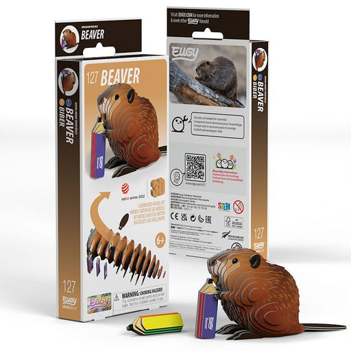 Beaver 3D Cardboard Model Kit Eugy - for just $11.99! 