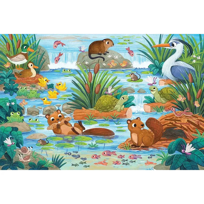 Beaver & Friends 35 Piece Floor Jigsaw Puzzle Cobble Hill - for just $19.99! 