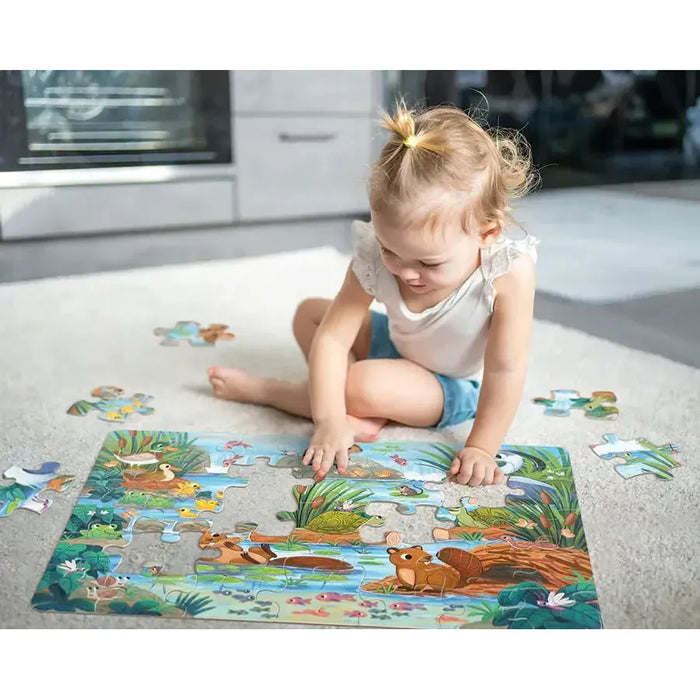 Beaver & Friends 35 Piece Floor Jigsaw Puzzle Cobble Hill - for just $19.99! 