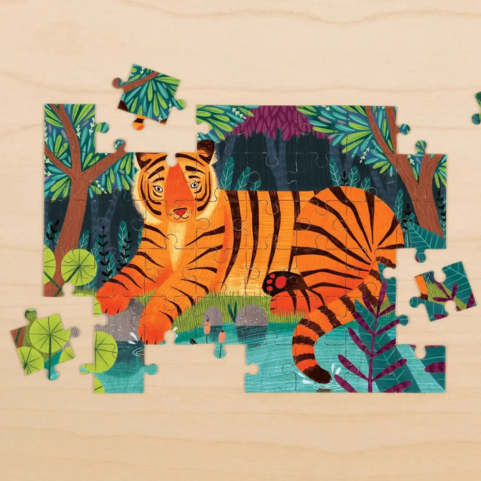 Bengal Tiger 48 Piece Mini Jigsaw Puzzle Mudpuppy - for just $4.99! 