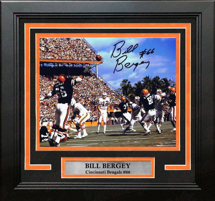 Bill Bergey in Action Cincinnati Bengals Autographed 8" x 10" Framed Football Photo - for just $99.99! 