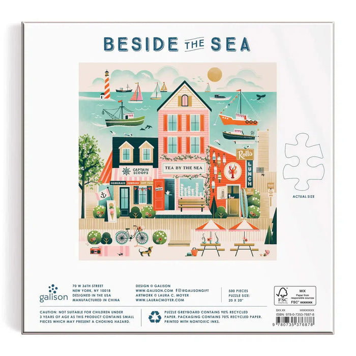 Beside the Sea 500 Piece Jigsaw Puzzle Galison - for just $17.99! 