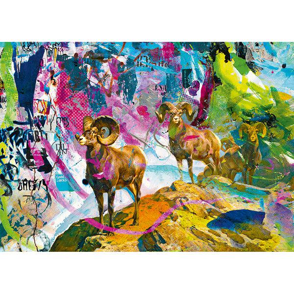 Big Horns Rebrush 1000 Piece Jigsaw Puzzle Heye - for just $29.99! 