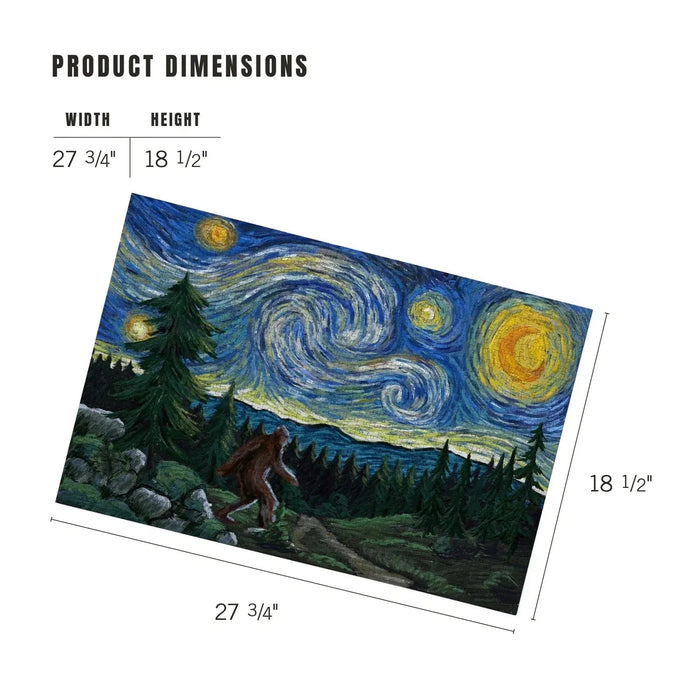 Bigfoot Starry Night 1000 Piece Jigsaw Puzzle Lantern Press - for just $29.99! 