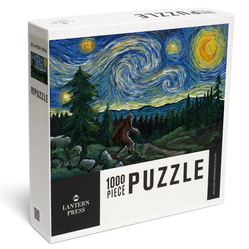 Bigfoot Starry Night 1000 Piece Jigsaw Puzzle Lantern Press - for just $29.99! 