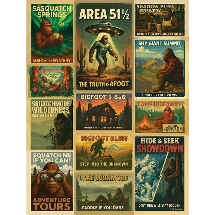 Bigfoot: the Legend is Afoot 500 Piece Jigsaw Puzzle Whimsigo - for just $24.99! 