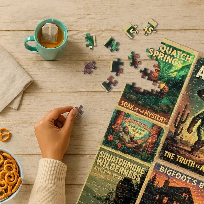 Bigfoot: the Legend is Afoot 500 Piece Jigsaw Puzzle Whimsigo - for just $24.99! 