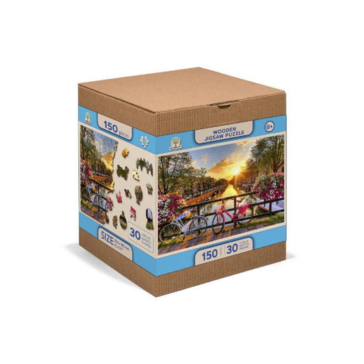 Bikes in Amsterdam 150 Piece Wood Jigsaw Puzzle Wooden City - for just $19.99! 