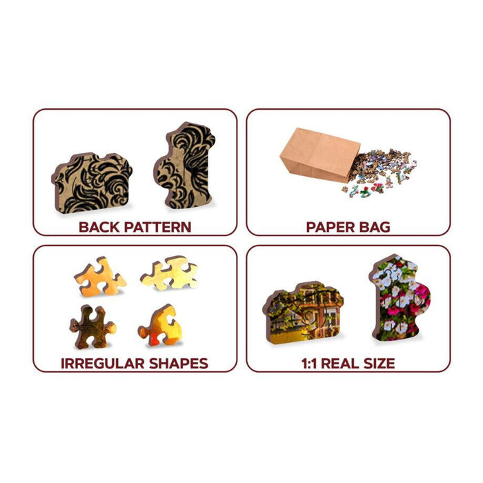 Bikes in Amsterdam 300 Piece Wood Jigsaw Puzzle Wooden City - for just $24.99! 