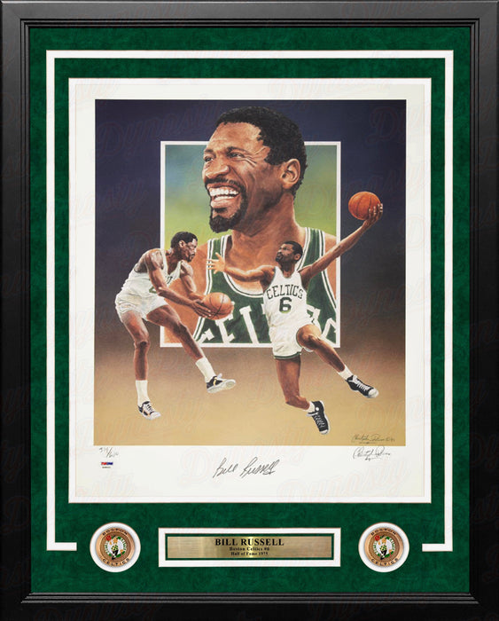 Bill Russell Boston Celtics Autographed 18x24 Framed Christopher Paluso Basketball Lithograph Photo - for just $1399.99! 