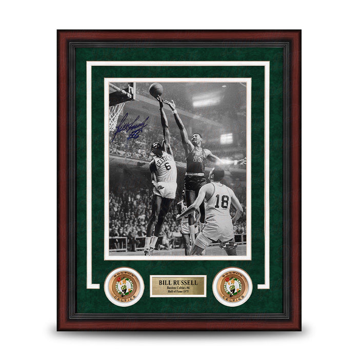 Bill Russell v. Wilt Boston Celtics Autographed 8" x 10" Framed Black & White Basketball Photo - for just $999.99! 