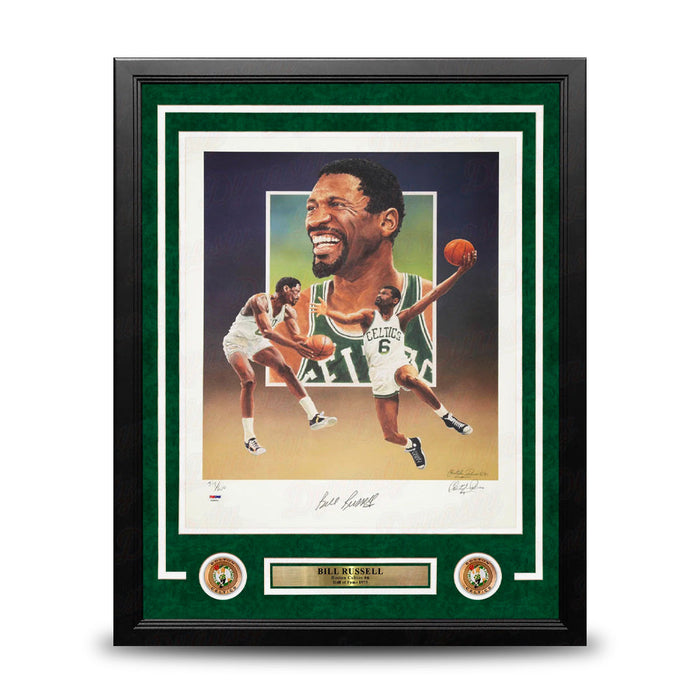 Bill Russell Boston Celtics Autographed 18x24 Framed Christopher Paluso Basketball Lithograph Photo - for just $1399.99! 