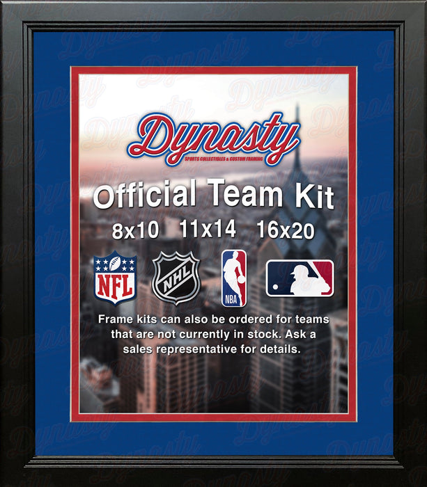 NHL Hockey Photo Picture Frame Kit - Columbus Blue Jackets (Blue Matting, Red Trim) - for just $29.99! 